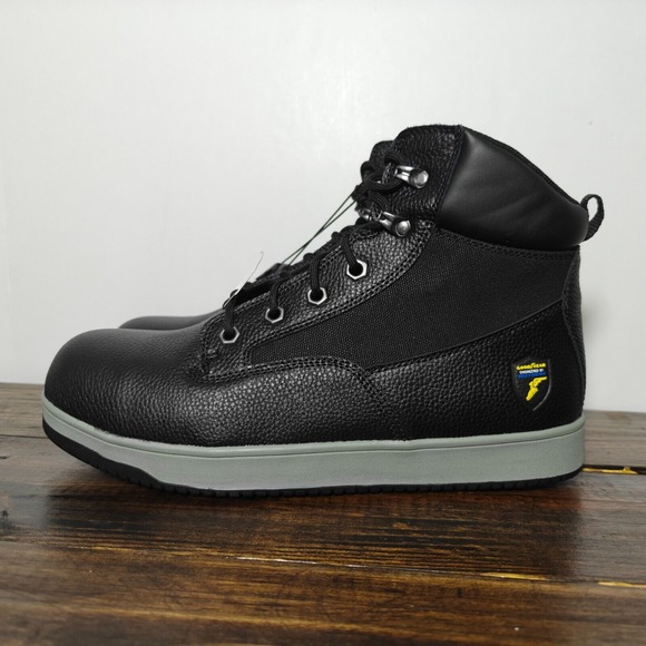 Goodyear Sketchers Men's‎ Work Boots Black Steel Toe Size 12 NEW - Picture 1 of 11